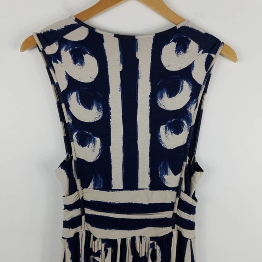 Maeve Blue and White Patterned Mini Dress - Picture 7 of 11